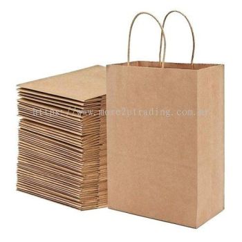 Premium Twisted Handle Kraft Paper Bag 27*14*21cm