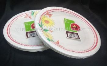 Disposable Paper plate Sunflower Design 6"