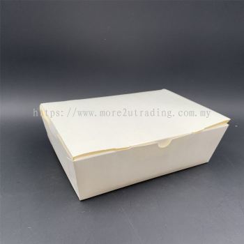 Disposable White Paper Lunch Box S size 