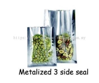 Semi Metalize Bag/ Aluminum Foil Mylar Bag/ 3 Side Sealed/ Aluminum Food Packaging Bag 130mm x 200mm