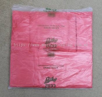 T-Shirt Plastic Singlet Bag 26" x 33" Red