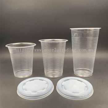 PP Plastic Cup come with Flat Lid 12oz.