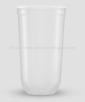 PP U-Shape Cup/ Bubble Tea U Shape Cup 22oz.