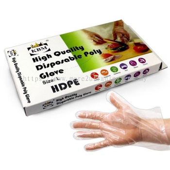 Clear HDPE Disposable Plastic Glove