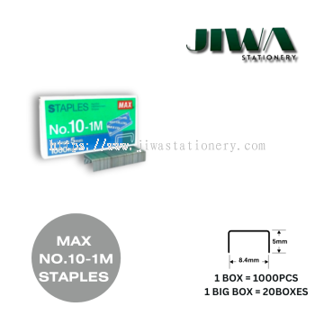 MAX NO.10-1M Staples