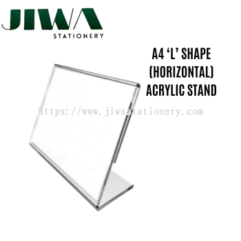 A4 ‘L' Shape Acrylic Stand - Horizontal