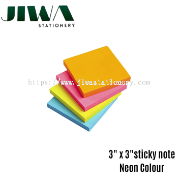 3" x 3" Sticky Note Neon Colour