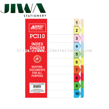 A4 Index Divider - 10 Colour