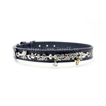 Charms Collar Set in Charcoal Navy (5 Charms)