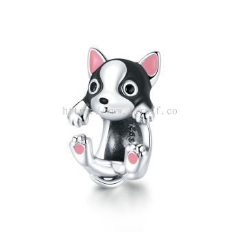 Hanging Boston Terrier Dog Charm