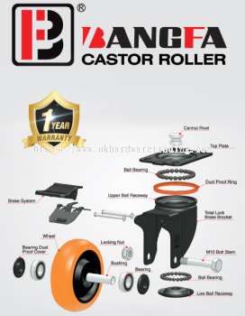 BANGFA CASTOR ROLLER/WHEELS (MD/LD/HD)