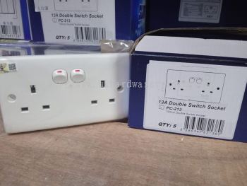 SUM (PC-213) 13A DOUBLE SWITCH SOCKET