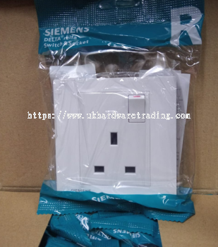 SIEMENS 13A 1 GANG SP SWITCHED SOCKET WITH INDICATOR  (5UB1312-3PC01)