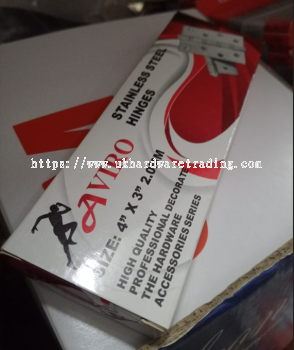 AVIRO STAINLESS STEEL HINGES/ENGSEL PINTU 4"x3"x2.0mm