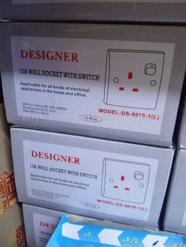 DESIGNER 13A WALL SOCKET WITH SWITCH