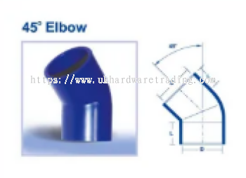 ABS Fittings Elbow 45 Deg