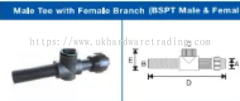 HANSEN FITTINGS Male Tee With Female Branch