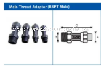HANSEN FITTINGS Male Thread Adaptor