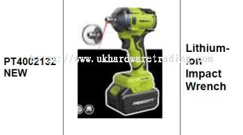 PRESCOTT Lithium-ion Impact Wrench PT4002132NEW (PRE-ORDER)