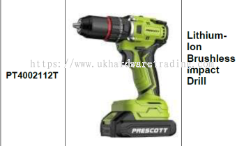 PRESCOTT Lithium-ion Brushless Impact Drill PT4002112T (PRE-ORDER)