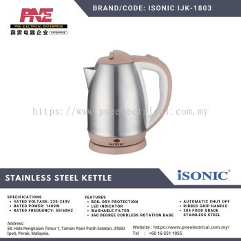 Isonic IJK-1803 STAINLESS STEEL KETTLE