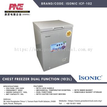 Isonic ICF-102 CHEST FREEZER DUAL FUNCTION (102L) 