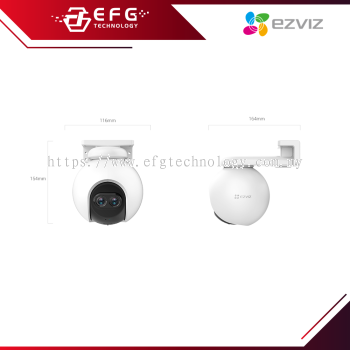 C8PF Dual-Lens, Weatherproof Pan & Tilt Wi-Fi Camera