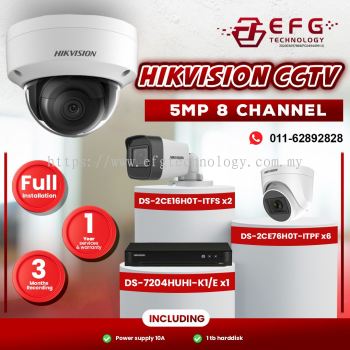 Hikvision Promotion 8 Channel (5MP Analog) - EFG TECHNOLOGY