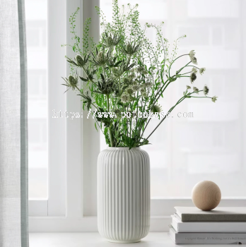 Ceramic Vase PC1247-19255 High-looking modern simple home retro Internet celebrity vertical pattern water culture flower home ceramic countertop floor-standing vase