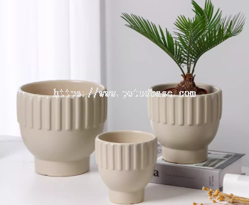 Ceramic Pot PC1247-19710 Morandi Color Ceramic Flower Pot Desktop Home Planting Pot Plain Large, Medium And Small Flower Pot Container Set 莫兰迪色陶瓷花盆桌面家用种植盆素色大中小花盆容器套装 Set Bekas Pasu Bunga Seramik Warna Morandi Desktop Pasu Tanaman Rumah Kosong Besar, Sederhana Dan Kecil