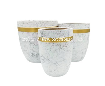 Ceramic Pot  PC1247-19749 Ceramic Flower Pots For Living Room Home European White Large Light Luxury Luxury Gold Edge Flower Pots 陶瓷花盆栽客厅家用欧式白色大号轻奢高级感金边花盆 Pasu Bunga Seramik Untuk Ruang Tamu Rumah Eropah Putih Besar Cahaya Mewah Mewah Emas Tepi Pasu Bunga