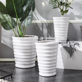 Ceramic Pot  PC1247-19009 Classical High-Tube Creative Extra-Large Outdoor Ceramic Flowerpot Large Floor-Standing Simple Courtyard Living Room 古典高筒创意特大号室外陶瓷花盆大号落地简约庭院客厅 Pasu Bunga Seramik Luar Yang Kreatif Tiub Tinggi Klasik Yang Besar Berdiri Di Lantai Ruang Tamu Halaman Yang Ringkas