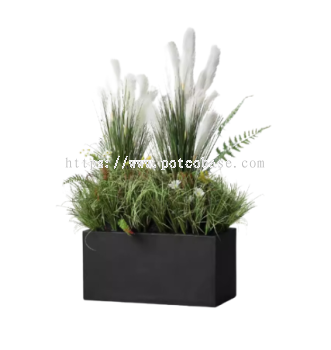 FRP Fiberglass Planter Rectangle PC1247-17077  Modern Fiberglass Floor-Standing Vase Shopping Mall Hotel Beautiful Soft Decoration Square Flower Pot Sales Office Flower Arrangement Ornaments 现代玻璃钢落地花瓶商场酒店精美软装饰方形花盆售楼处插花摆件 Pasu Berdiri Lantai Gentian Kaca Moden Pusat Membeli-Belah Hotel Hiasan Lembut Yang Indah Persegi Pasu Bunga Jualan Hiasan Gubahan Bunga Pejabat