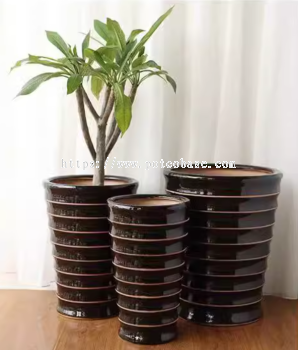 Ceramic Pot  PC1247-19009 Classical High-Tube Creative Extra-Large Outdoor Ceramic Flowerpot Large Floor-Standing Simple Courtyard Living Room 古典高筒创意特大号室外陶瓷花盆大号落地简约庭院客厅 Pasu Bunga Seramik Luar Yang Kreatif Tiub Tinggi Klasik Yang Besar Berdiri Di Lantai Ruang Tamu Halaman Yang Ringkas