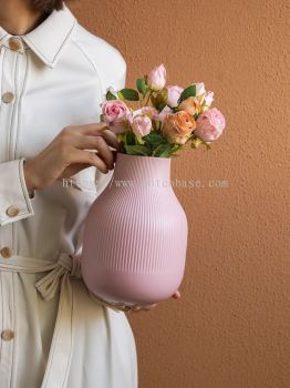 Ceramic vase PC1247-19256 Morandi color simulation flower arrangement living room Nordic style girl heart pink simple ceramic vase flower vessel decorative ornaments