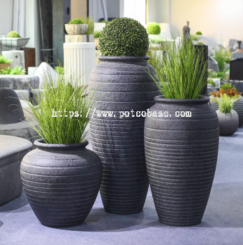 Fiberglass Pot PC1247-17100 Modern And Simple Large Wide-Mouth Oval Floor-To-Ceiling Living Room Outdoor Large-Diameter Fiberglass Tall Large Vase Ornaments 现代简约大型宽口椭圆形落地客厅户外大口径玻璃钢高款大花瓶摆件 Moden Dan Ringkas Besar Mulut Lebar Bujur Lantai Ke Siling Ruang Tamu Luaran Gentian Kaca Berdiameter Besar Hiasan Pasu Besar Tinggi