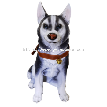 Modern Husky home decoration PC1247-31038 Living room ornaments large floor-standing dog simulation dog ornaments Husky watchdog garden ornaments Alaska resin