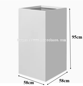 FRP Fiberglass Flower Pot PC1247-17166 Modern Fiberglass Floor-Standing Vase Shopping Mall Hotel Beautiful Soft Decoration Square Flower Pot Sales Office Flower Arrangement Ornaments 现代玻璃钢落地花瓶商场酒店美软装饰品方形花盆售楼处插花器摆件 Pasu Berdiri Lantai Gentian Kaca Moden Pusat Membeli-Belah Hotel Hiasan Lembut Yang Indah Persegi Pasu Bunga Jualan Hiasan Gubahan Bunga Pejabat