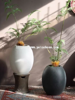 FRP Fiberglass FlowerPots PC1247-17157 Fiberglass Eggshell Flowerpot Milk Tea Shop Restaurant Shopping Mall Living Room Balcony Floor Decoration Green Planter 玻璃钢蛋壳花盆奶茶店餐厅商场客厅阳台落地装饰绿植花器 Gentian Kaca Kulit Telur Pasu Bunga Kedai Teh Susu Restoran Pusat Membeli-Belah Ruang Tamu Hiasan Lantai Balkoni Penanam Hijau