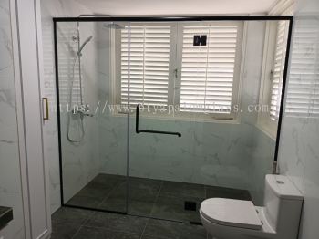 Swing door shower screen