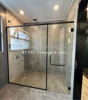 Swing door shower screen