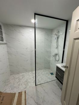 Fix one panel shower screen