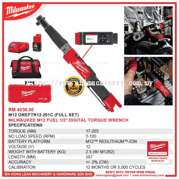 MILWAUKEE M12 ONEFTR12 FUEL 1/2" DIGITAL TORQUE WRENCH