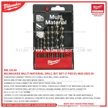 MILWAUKEE MULTI MATERIAL DRILL BIT SET (7 PIECE) 4932-3523-35