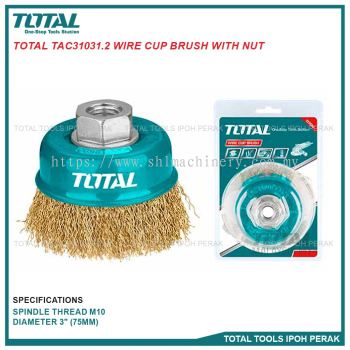TOTAL TAC31031.2 Wire Cup Brush with Nut