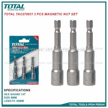  TOTAL TAC270831 3 Pcs Magnetic Nut Set