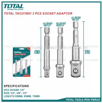 TOTAL TAC273651 3 Pcs Socket Adaptor