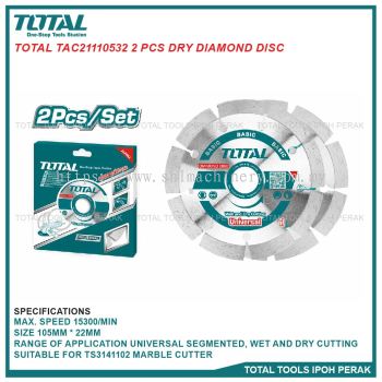 TOTAL TAC21110532 2 Pcs Dry Diamond Disc