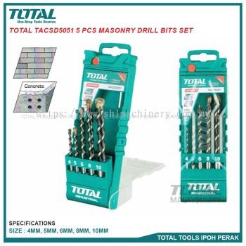 TOTAL TACSD5051 5 Pcs Masonry Drill Bits Set