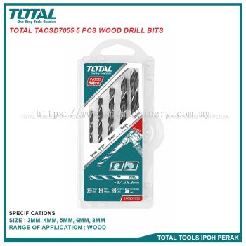 TOTAL TACSD7055 5 Pcs Wood Drill Bits